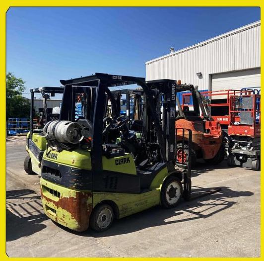 Used 2009 Clark C25CL Forklift, 5K Capacity, 3 Stage Mast, Cushion Tires, Propane