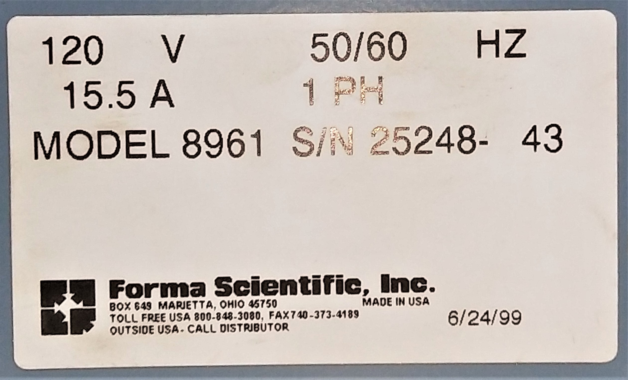 Used Forma 8961 Voltage Compensator