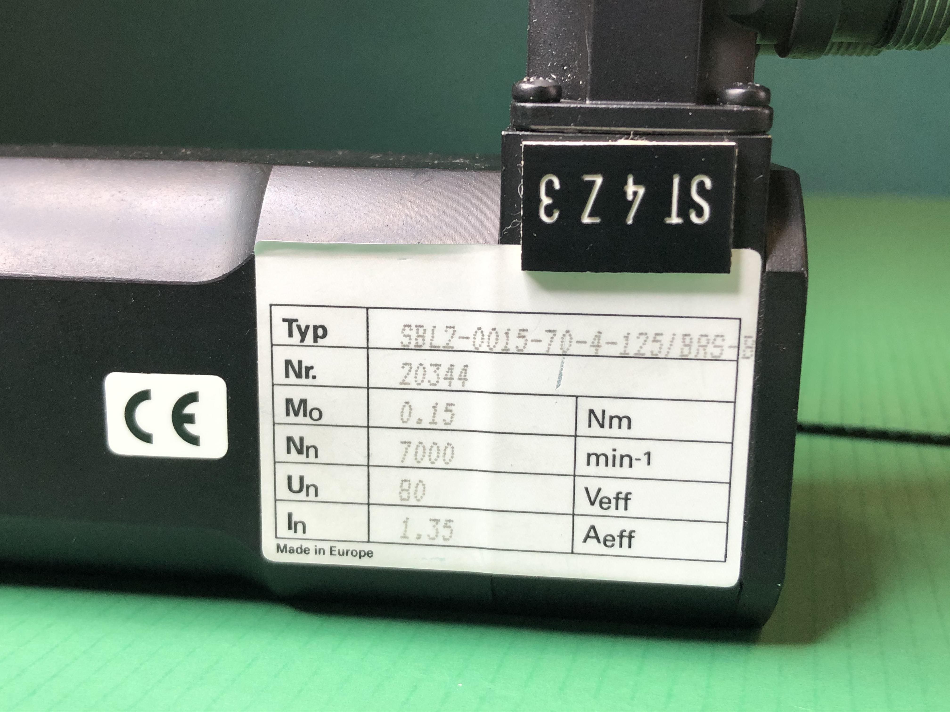 Used ESR Pollmeier SBL2-20015-70-4-125/BRS-B Server Motor