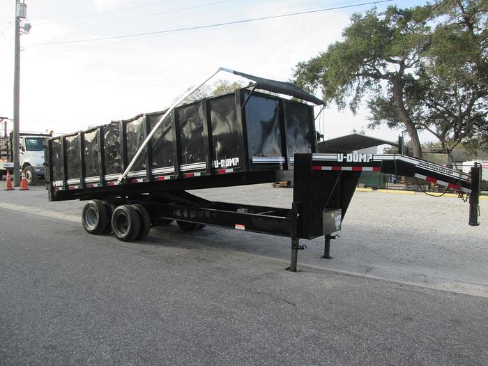 Used 10 Ton Gooseneck Dump Trailer 20' Long X 8' wide