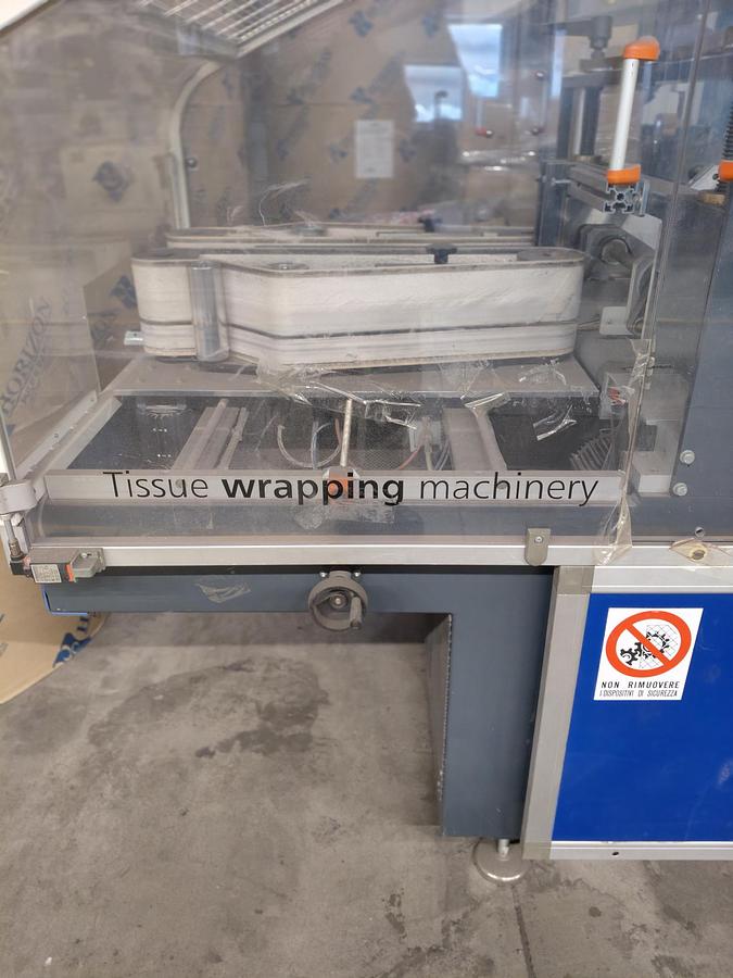 Used LYSH (Israel)  Napkin Making line  Wwith 4 clor printingunit + TISSUE PACKAGING (Italy) TP45 Wrapping Unit for Napkin