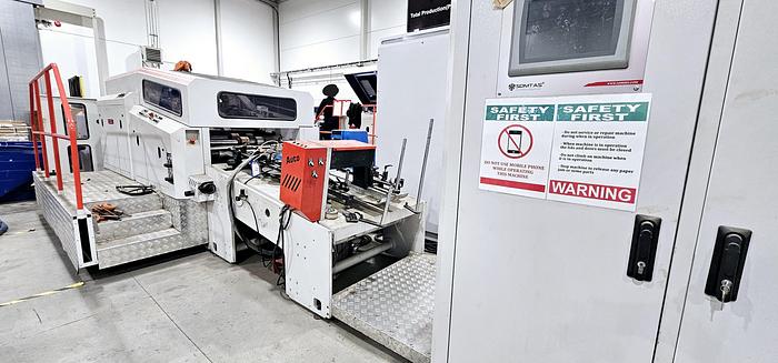 Used (visible in production) 2020 SOMTAS TC 18-46 FLAT HANDLE (Servo) - Square bottom paper bag making machine with FLAT handles