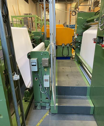 Used (visible in production) 2000 Dusenbery Europe Ltd. slitter rewinder mod. 375