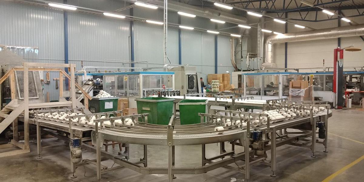 Used TMC (Italy) Packaging line for tissue rolls
