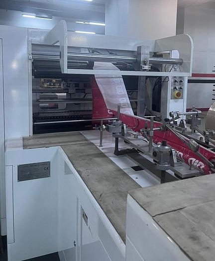 Used (visible in production) 2019 JianShe ZD-J13 - V bottom paper bag making machines