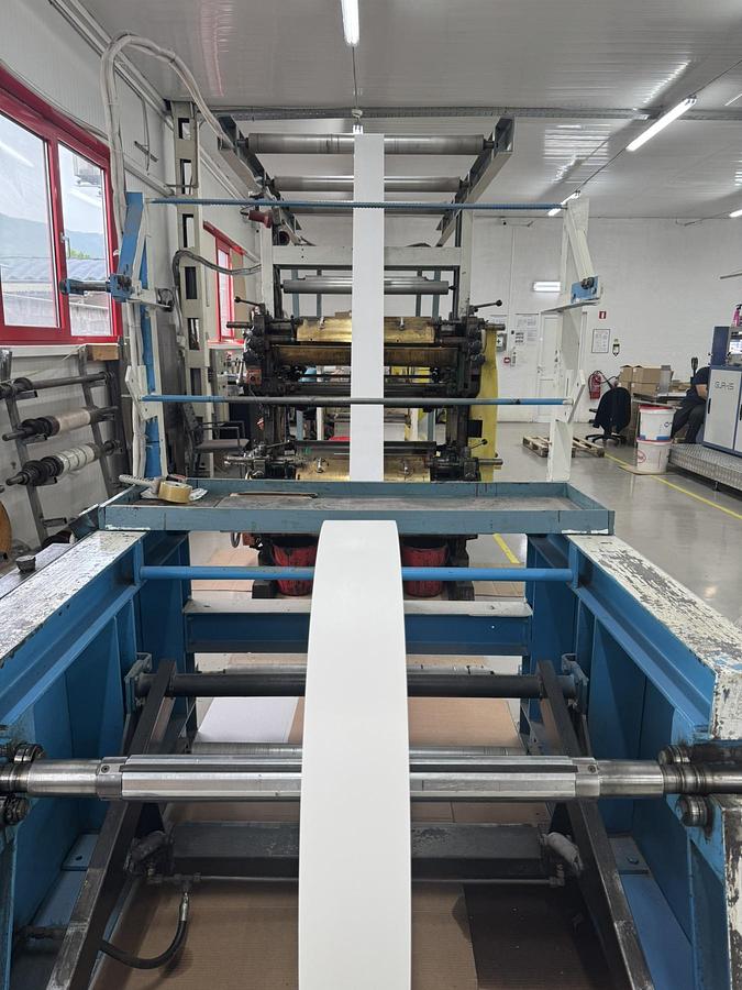 Used (visible in production) W&H MATADOR 26 with in-line flexo printer | Flat and gusseted paper bag making machine