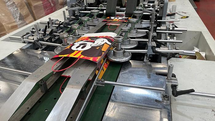 Used 2017 (JIANGSHE) Jiangsu Fangbang Machinery QFP14C - SHEET FED square bottom paper bag machine with TWISTED handles unit