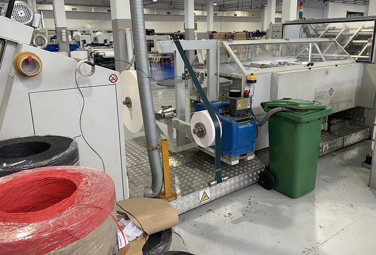 Used (visible in production) 2018 CURIONI SUN MASTER 540 - square bottom paper bag making machine with twisted handles unit