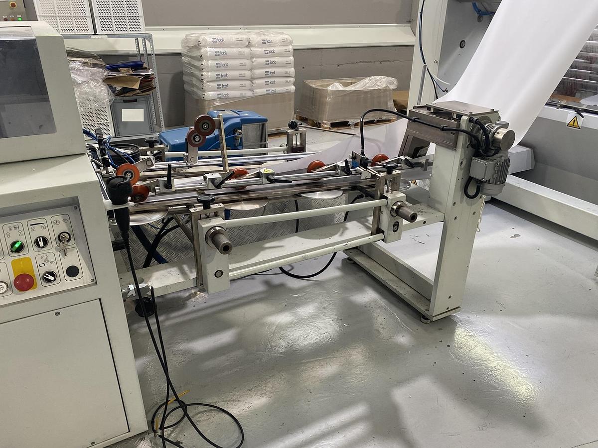 Used (visible in production) 2019 CURIONI SUN MASTER 355 - square bottom paper bag making machine with twisted handles unit