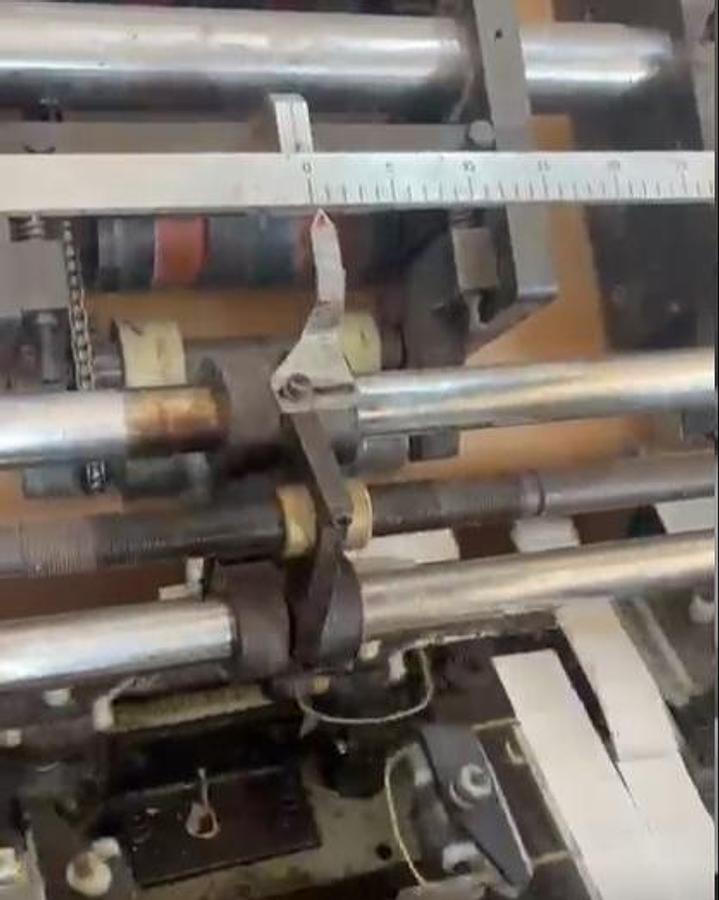 Used (visible in production) 2001 CURIONI SUN MASTER 540 - square bottom paper bag making machine with twisted handles unit