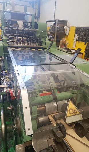 Used (visible in production) W&H TRIUMPH 3 with in-line 3 col. flexo | Square bottom paper bag making machine (1/2 plies bags)