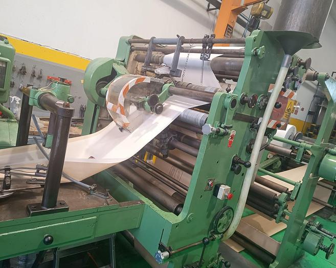 Used (visible in production) W&H TRIUMPH 3 with in-line 3 col. flexo | Square bottom paper bag making machine (1/2 plies bags)