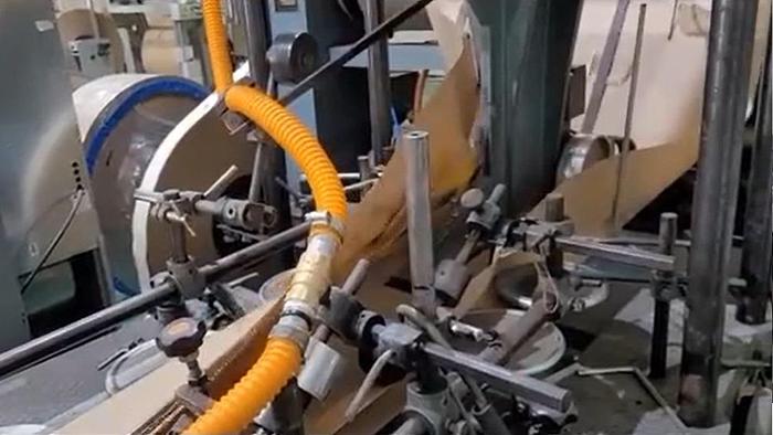 Used 1991 NEWLONG 117T+506TH - Reel Fed square bottom paper bag making machine with flat Handle Unit