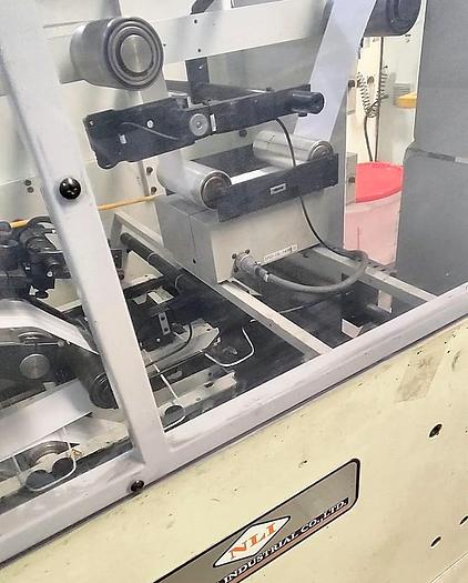 Used (visible in production) 2014 NEWLONG TS2746H + H607  -  Roll fed automatic square Bottom paper Bag Making Machine with in line twisted handle unit