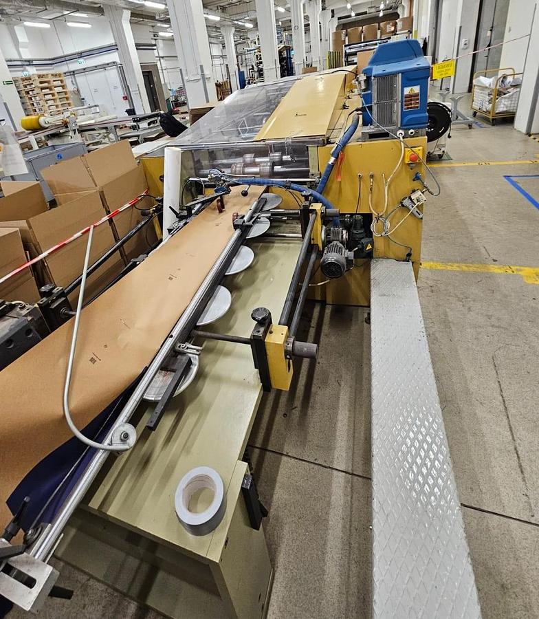 Used (visible in production) 1998 CURIONI SUN MASTER 540 - square bottom paper bag making machine with twisted handles unit (REDUCED PRICE)