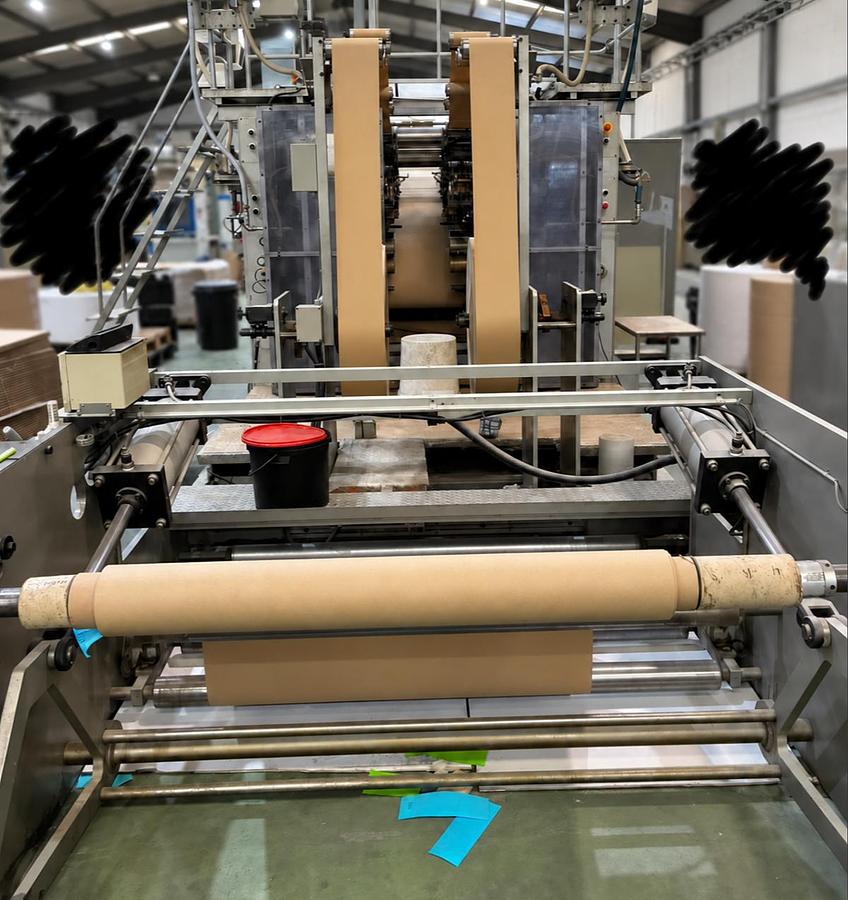 Used 2010 NEWLONG 148T+518T | square bottom paper bag making machine with FLAT handle unit