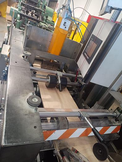 Used (visible in production) W&H TRIUMPH 3A with in-line 2 col. flexo | Square bottom paper bag makign machine (1/2 plies bags)