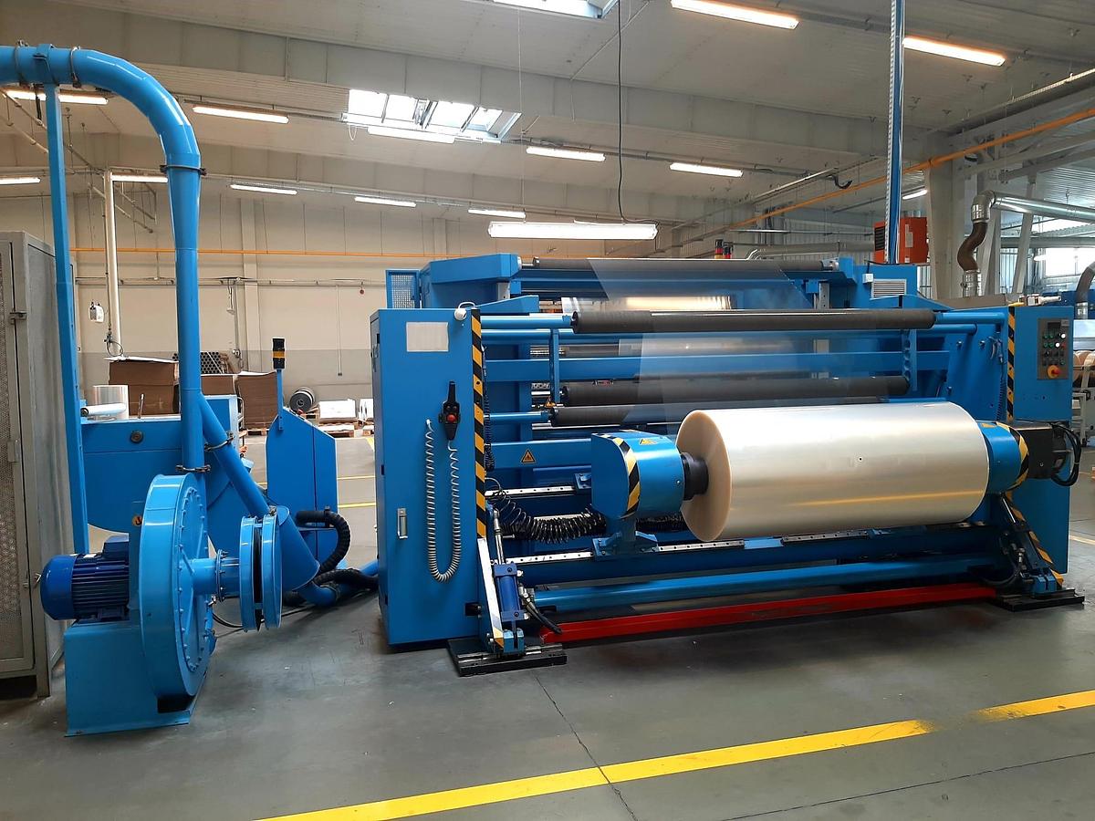 Used (visible in production) KAMPF Conslit II 20/085 | Slitter-Rewinder (2050 mm)