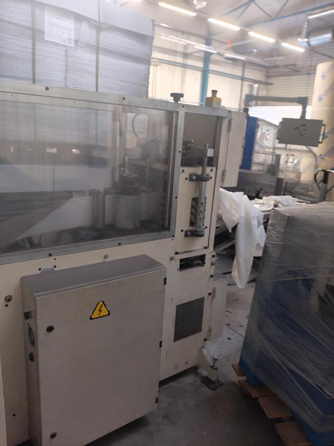 Used LYSH (Israel)  Napkin Making line  Wwith 4 clor printingunit + TISSUE PACKAGING (Italy) TP45 Wrapping Unit for Napkin