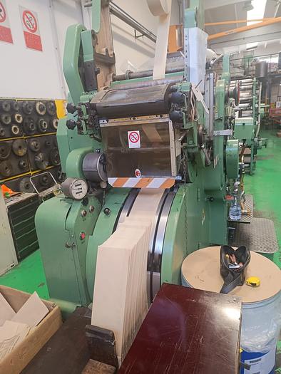 Used (visible in production) W&H TRIUMPH 3 with in-line 3 col. flexo | Square bottom paper bag making machine (1/2 plies bags)