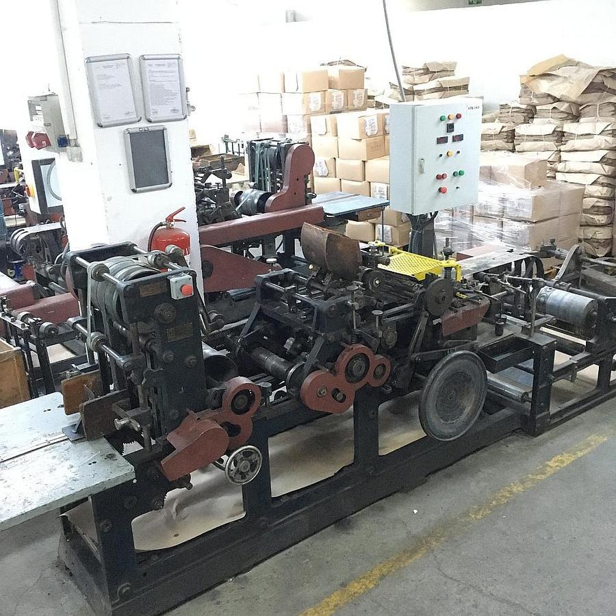 Used HONSEL Cross bottom (hexagonal) paper bag making machine