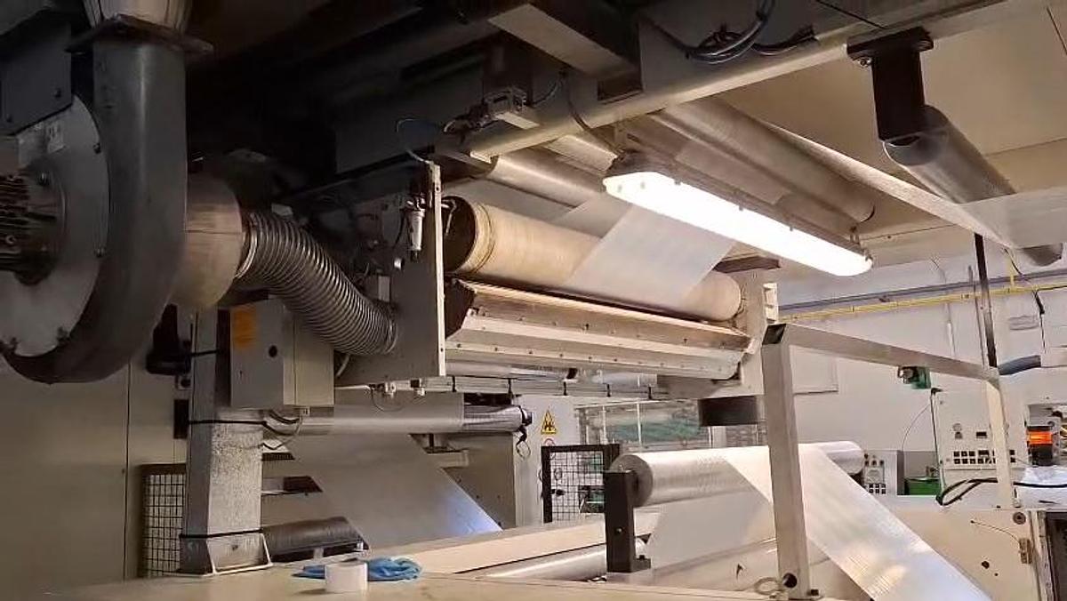 Used (visible in production) 2003 Flexotecnica Tachys-G (gearless) 8 colors C.I. flexo (1300 mm)