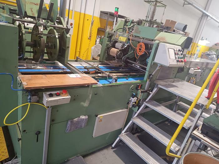 Used PCM Krause 222 | Vacuum cleaner bag finishing machine (for application of cardboard collars and folding end of the bags)