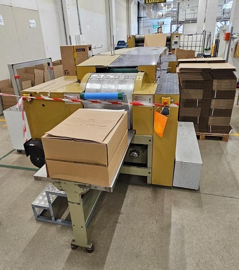 Used (visible in production) 1998 CURIONI SUN MASTER 540 - square bottom paper bag making machine with twisted handles unit (REDUCED PRICE)