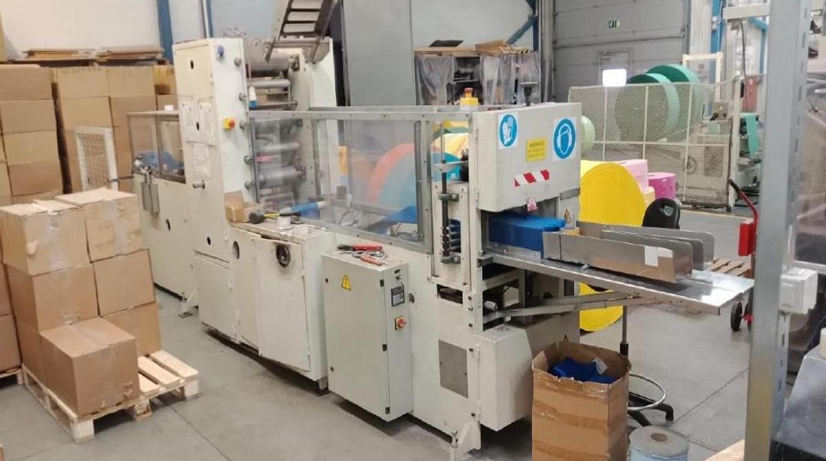 Used LYSH (Israel)  Napkin Making line  Wwith 4 clor printingunit + TISSUE PACKAGING (Italy) TP45 Wrapping Unit for Napkin