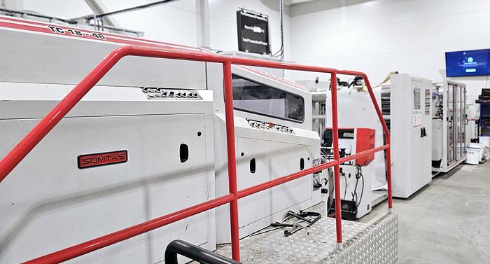 Used (visible in production) 2020 SOMTAS TC 18-46 FLAT HANDLE (Servo) - Square bottom paper bag making machine with FLAT handles