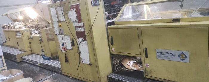 Used 2007 CURIONI SUN MASTER 350 (Gearless/Servo) paper bag making  machine with twisted handles units