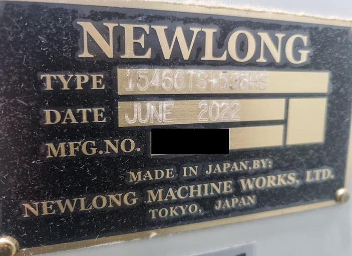Used 2022 NEWLONG 1546CTS + 536HS - Roll fed square Bottom paper bag Making Machine with FLAT handles unit
