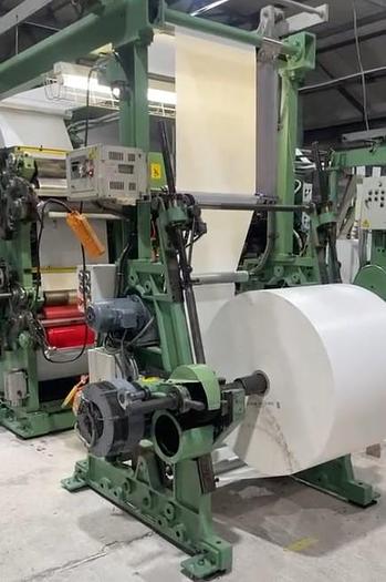 Used (visible in production) 2009 NEWLONG NL-150-Y2 - Square bottom paper bag machine (for SOS bags without handles)