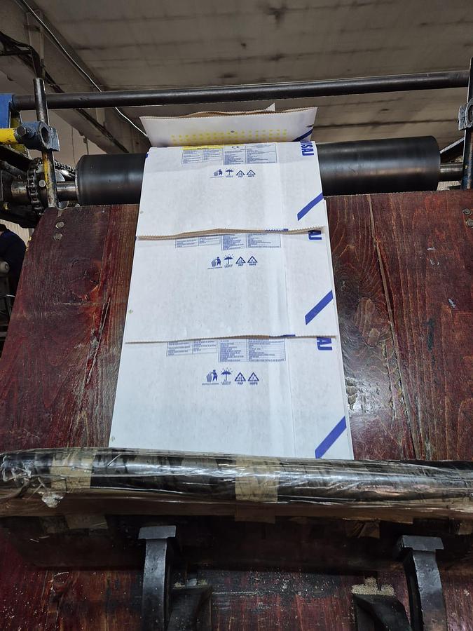 Used (visible in production) 1962 WINDMÖLLER & HÖLSCHER (W&H) AM 1130/65 | Tuber for paper sack
