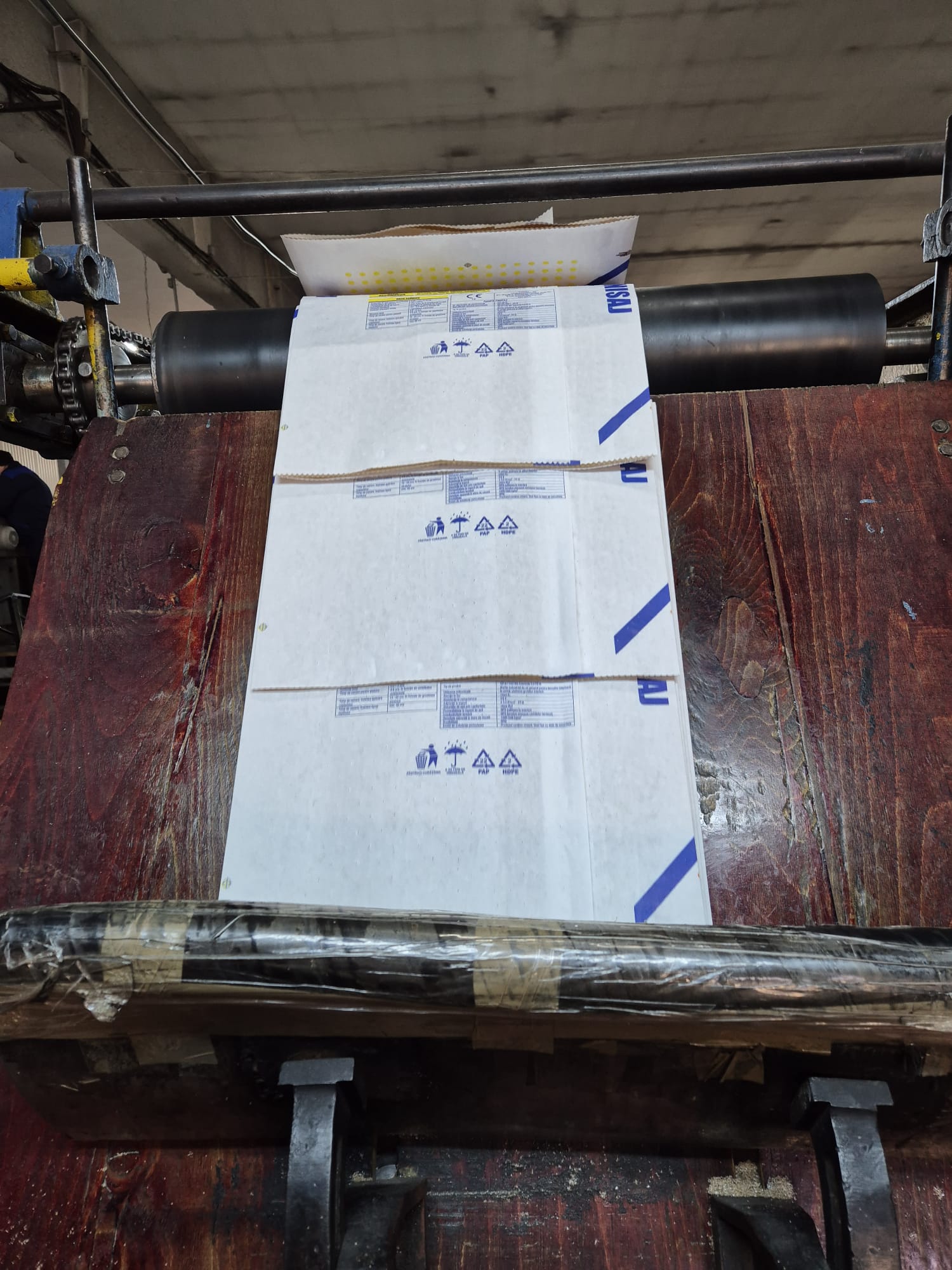 Used (visible in production) 1962 WINDMÖLLER & HÖLSCHER (W&H) AM 1130/65 | Tuber for paper sack