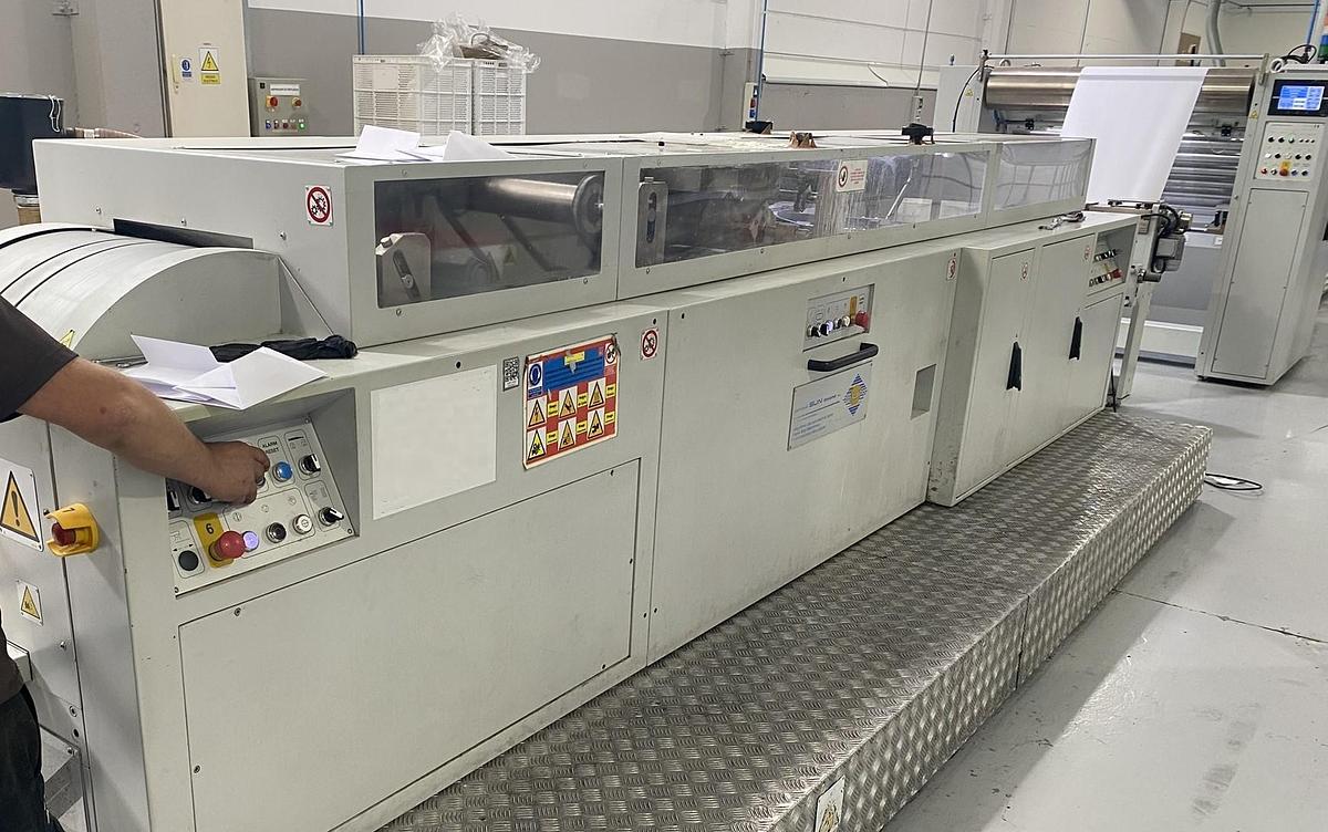 Used (visible in production) 2018 CURIONI SUN MASTER 540 - square bottom paper bag making machine with twisted handles unit