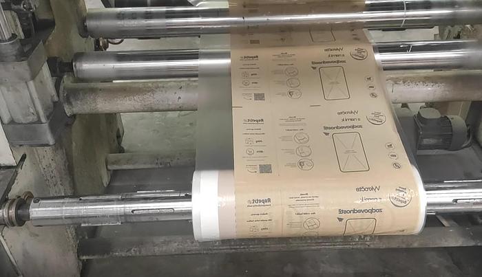 Used (visible in production) 2001 Bonardi Santè 1200 - Solventless laminator