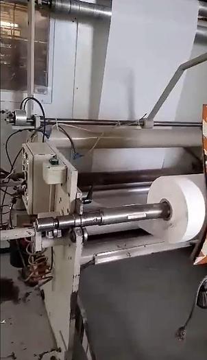 Used (visible in production) 2002 MANZONI Seriana 40 with 4 col. flexo - Flat & satchlel paper bag making machine