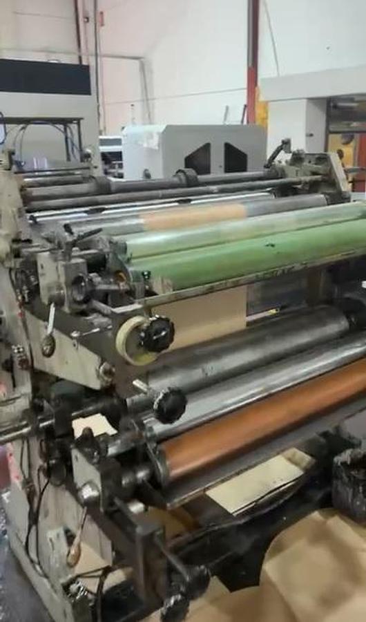Used (visible in production) 1997 MANZONI Seriana 31 | V bottom paper bag making machine
