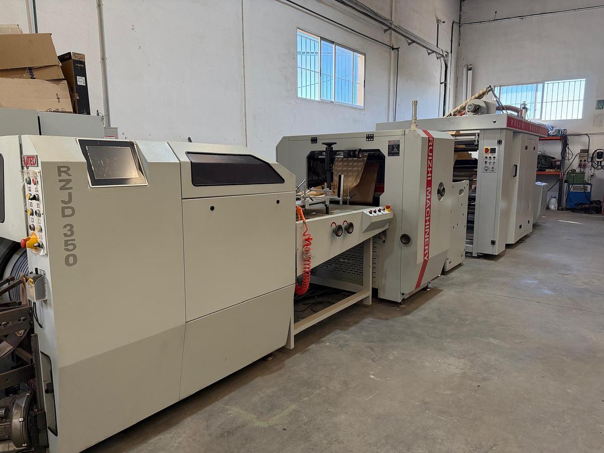 Used 2023 MTED RZJD-350J  Flat and Satchel  Paper Bag Machine with window unit and 4 Colors in-line  flexo