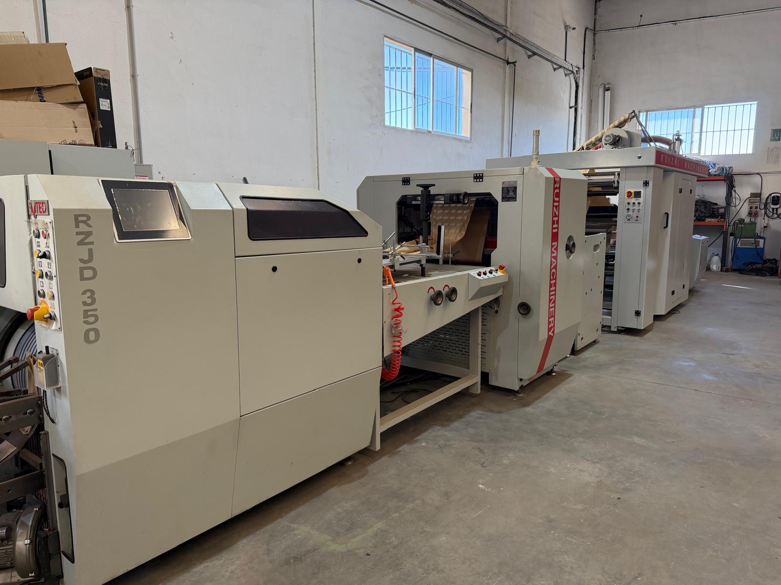 Used 2023 MTED RZJD-350J  Flat and Satchel  Paper Bag Machine with window unit and 4 Colors in-line  flexo