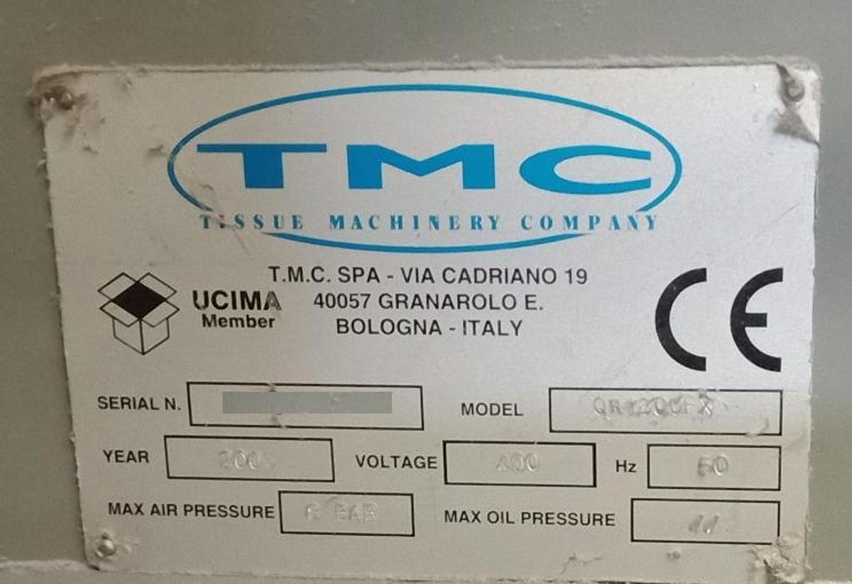 Used TMC (Italy) Packaging line for tissue rolls