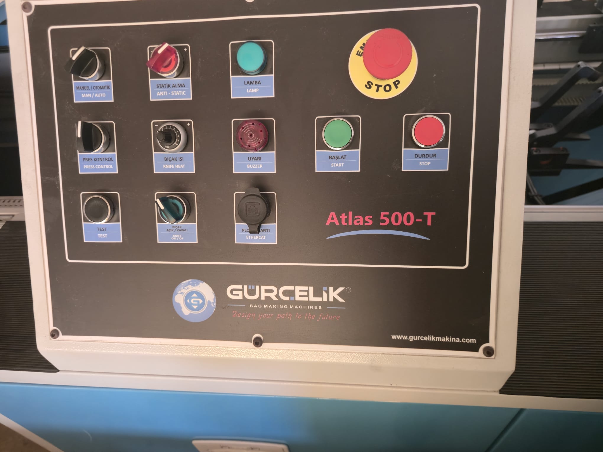 Used GÜRÇELİK ARLAS 500-T | T-Shirt Bag Cutting Machine (year 2022 but never used / like new)