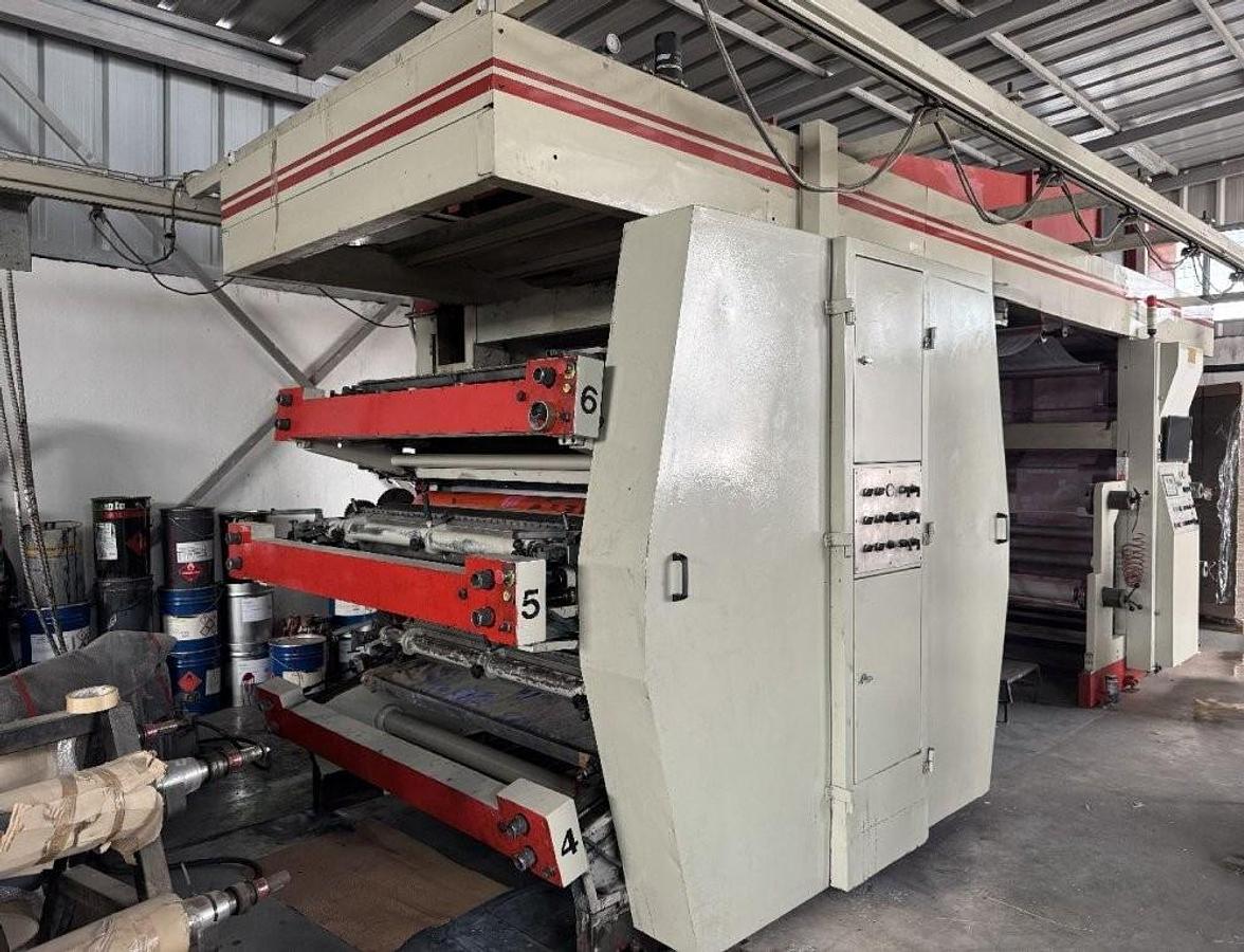 Used (visible in production) 2006 REMAK Central Drum Printing Press (6 col.)