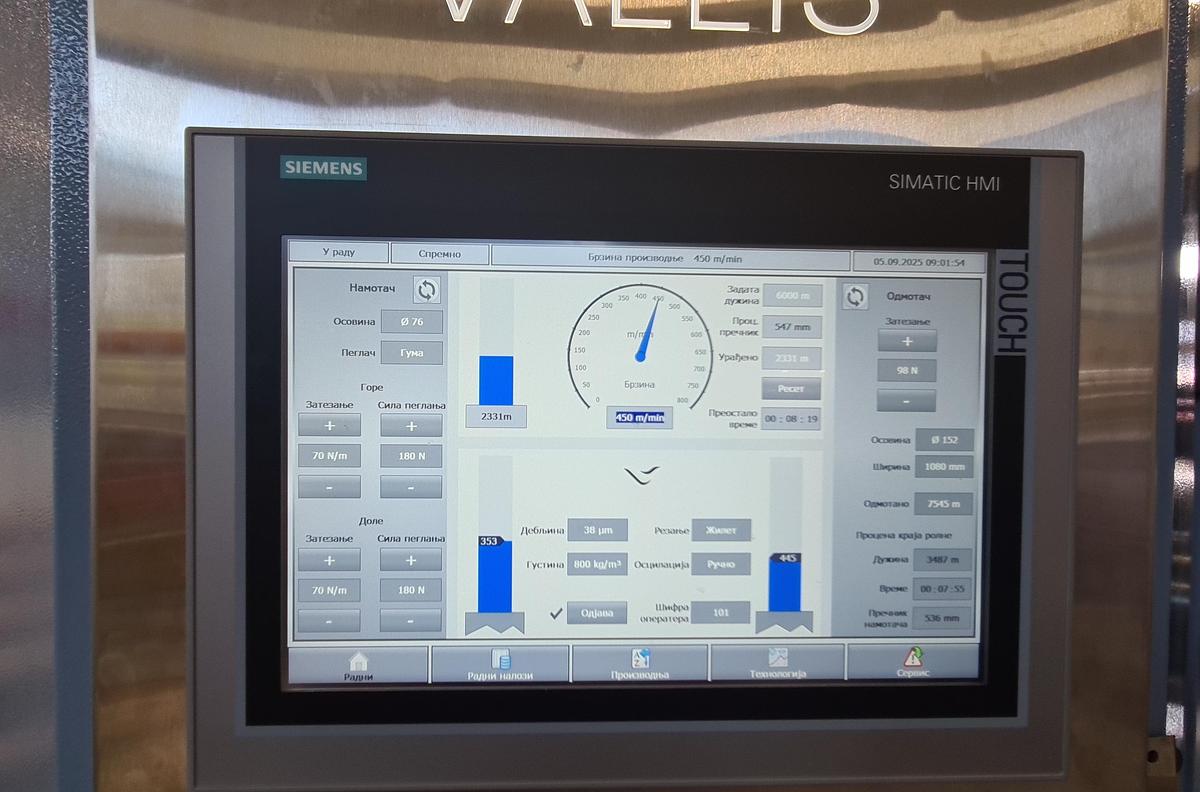 2026 VALLIS R10 – Roll slitting and rewinding machine