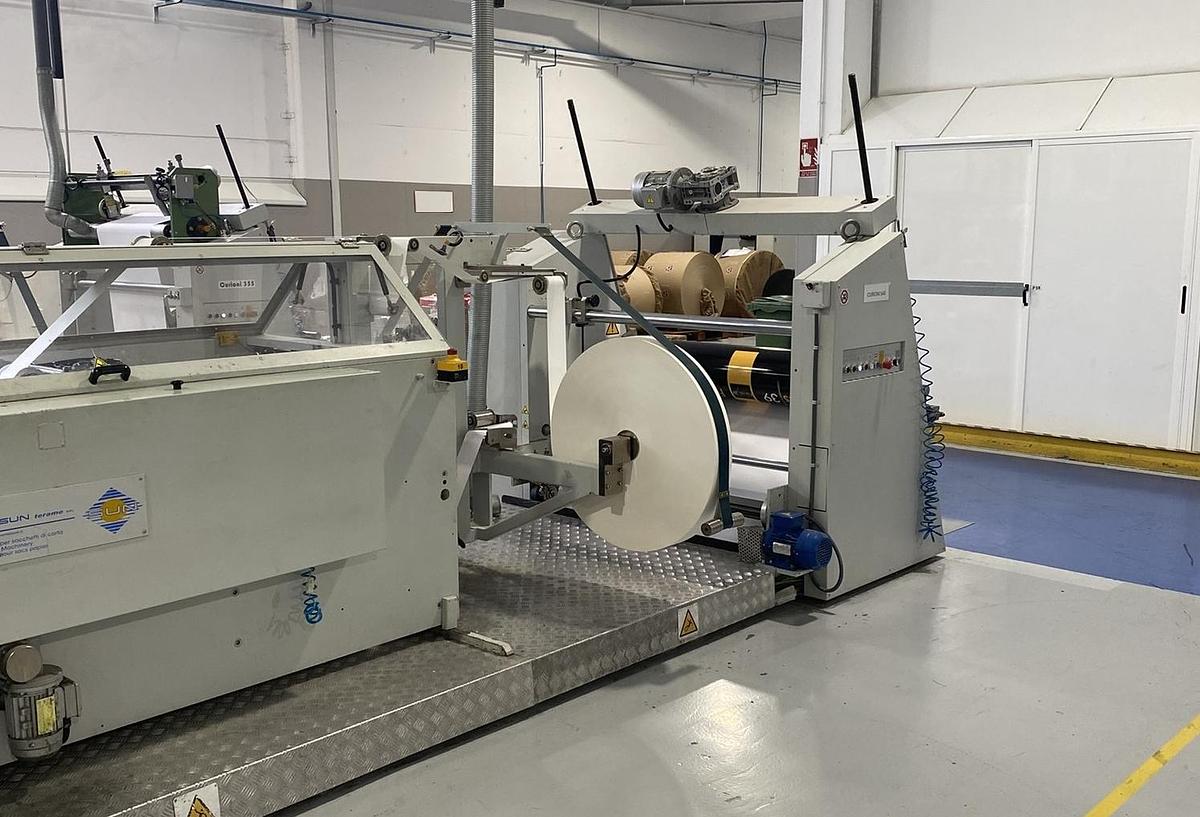 Used (visible in production) 2018 CURIONI SUN MASTER 540 - square bottom paper bag making machine with twisted handles unit