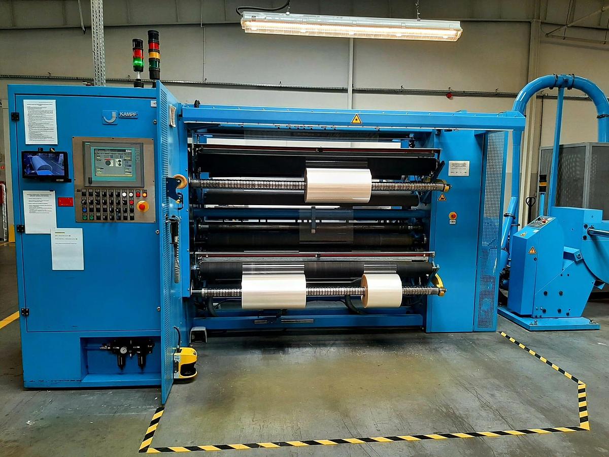 Used (visible in production) KAMPF Conslit II 20/085 | Slitter-Rewinder (2050 mm)