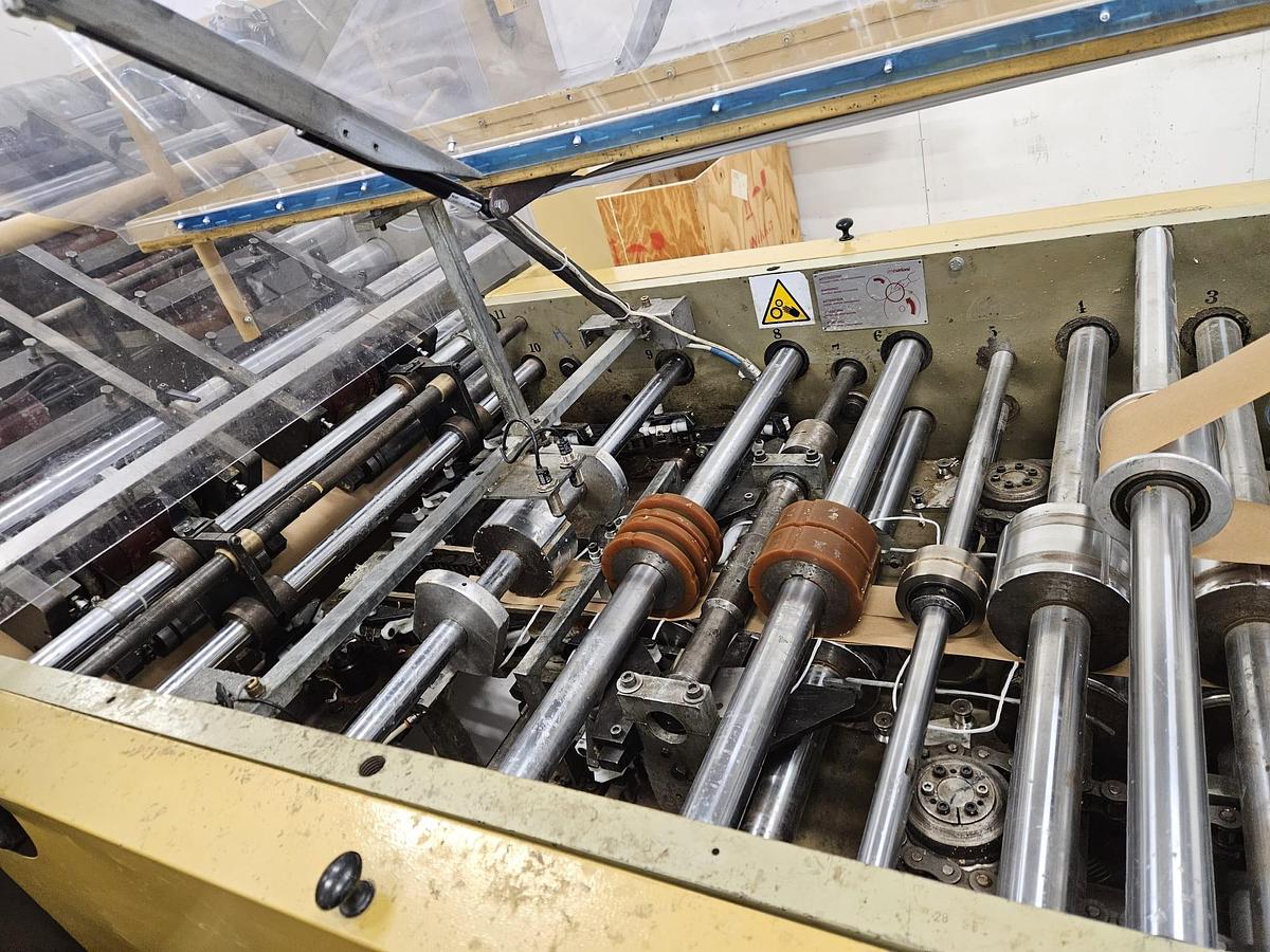 Used (visible in production) 1998 CURIONI SUN MASTER 540 - square bottom paper bag making machine with twisted handles unit (REDUCED PRICE)