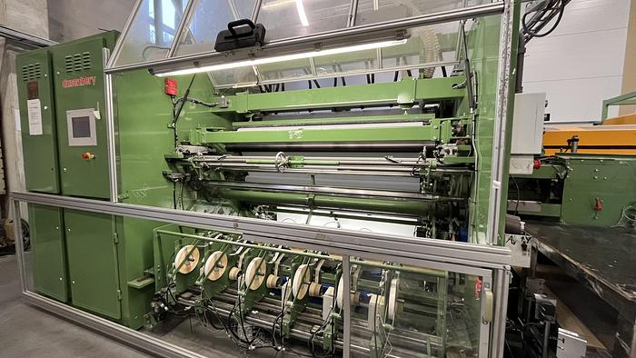 Used (visible in production) 2000 Dusenbery Europe Ltd. slitter rewinder mod. 375