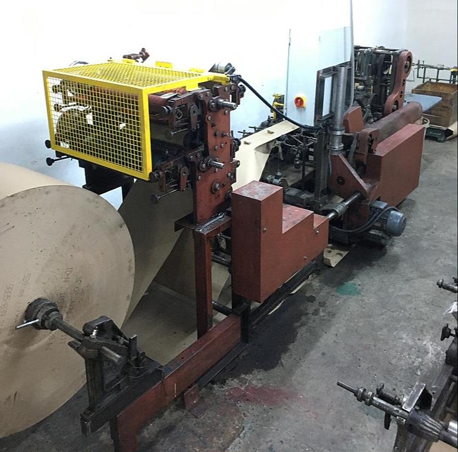 Used HONSEL Cross bottom (hexagonal) paper bag making machine